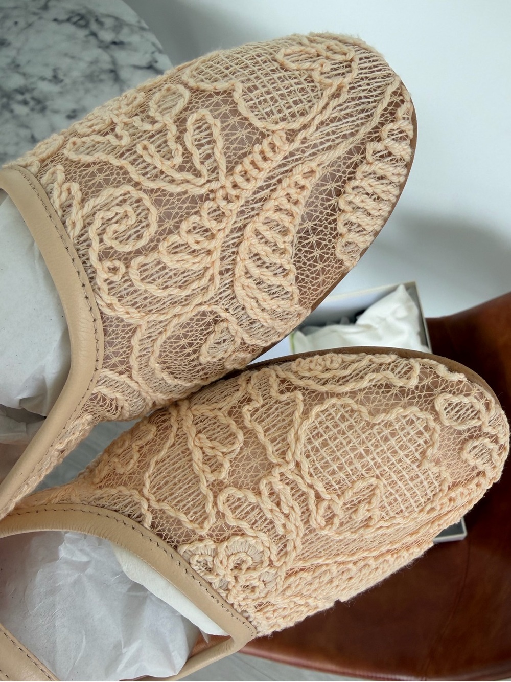 Freda Salvador Nude Lace Mary Jane Ballet Flat - Picture 4 of 8